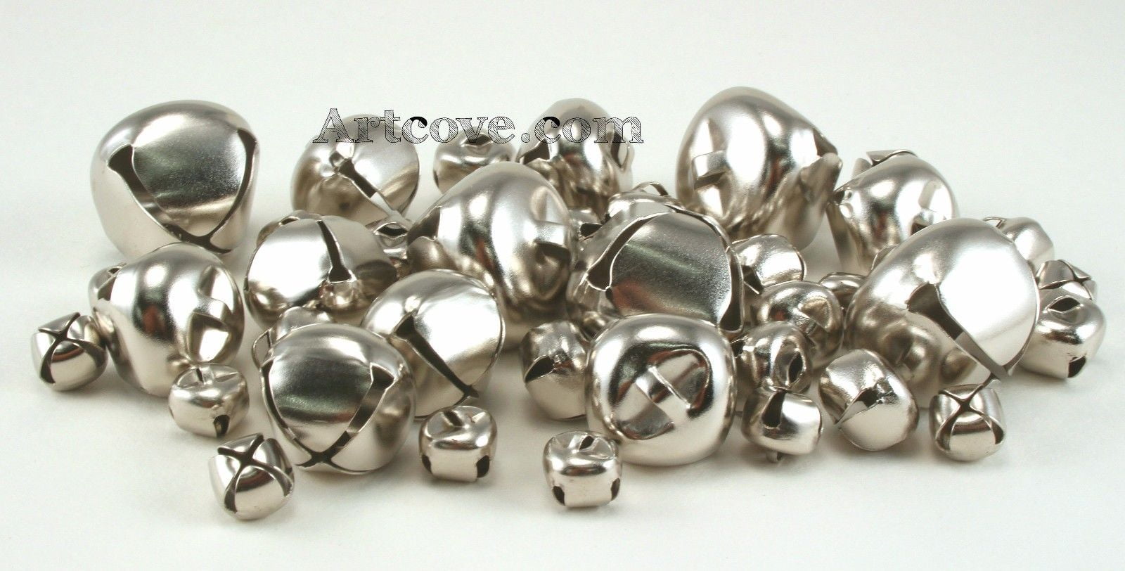 Silver Small Jingle Bells Assorted Sizes And Inch Pieces Walmart Com