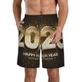 thumbnail image 1 of Balery Happy New Year 2025 E Traje de Baño Estilo Hawaiano para Hombre, Shorts de Secado Rápido con Bolsillos-XX-Large, 1 of 6