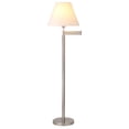 thumbnail image 4 of Evelyn&Zoe Moby Swing Arm Floor Lamp with Fabric Empire Shade in Brushed Nickel/White, 4 of 7