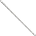 thumbnail image 2 of Sterling Silver 5.25mm 6 Side D/C Flat Double Curb Chain (7 X 5.25) Made In Italy qfc153-7, 2 of 5