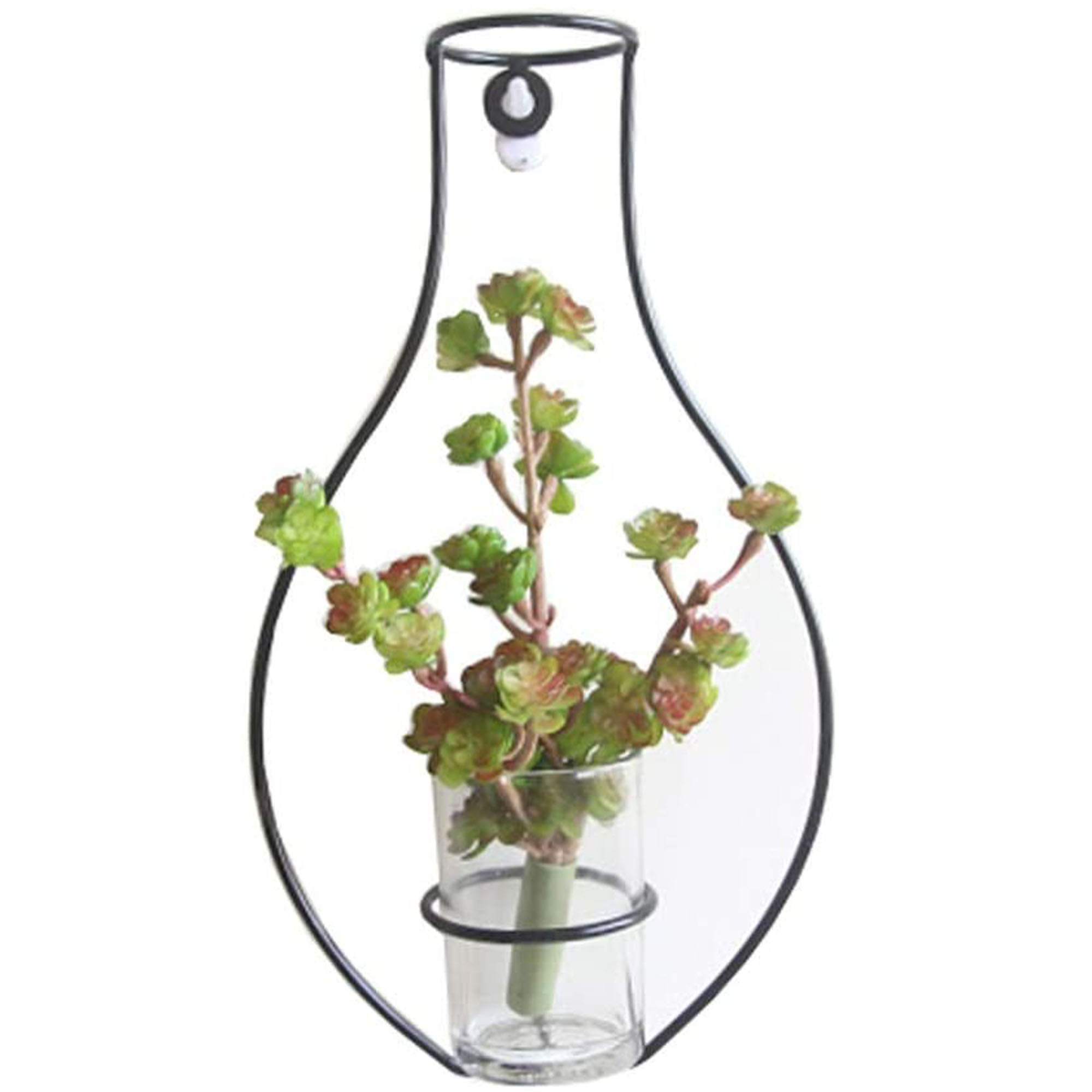 Listenwind Iron Frame Vase Wall Hanging Plant Dried Flower Racks Bottle