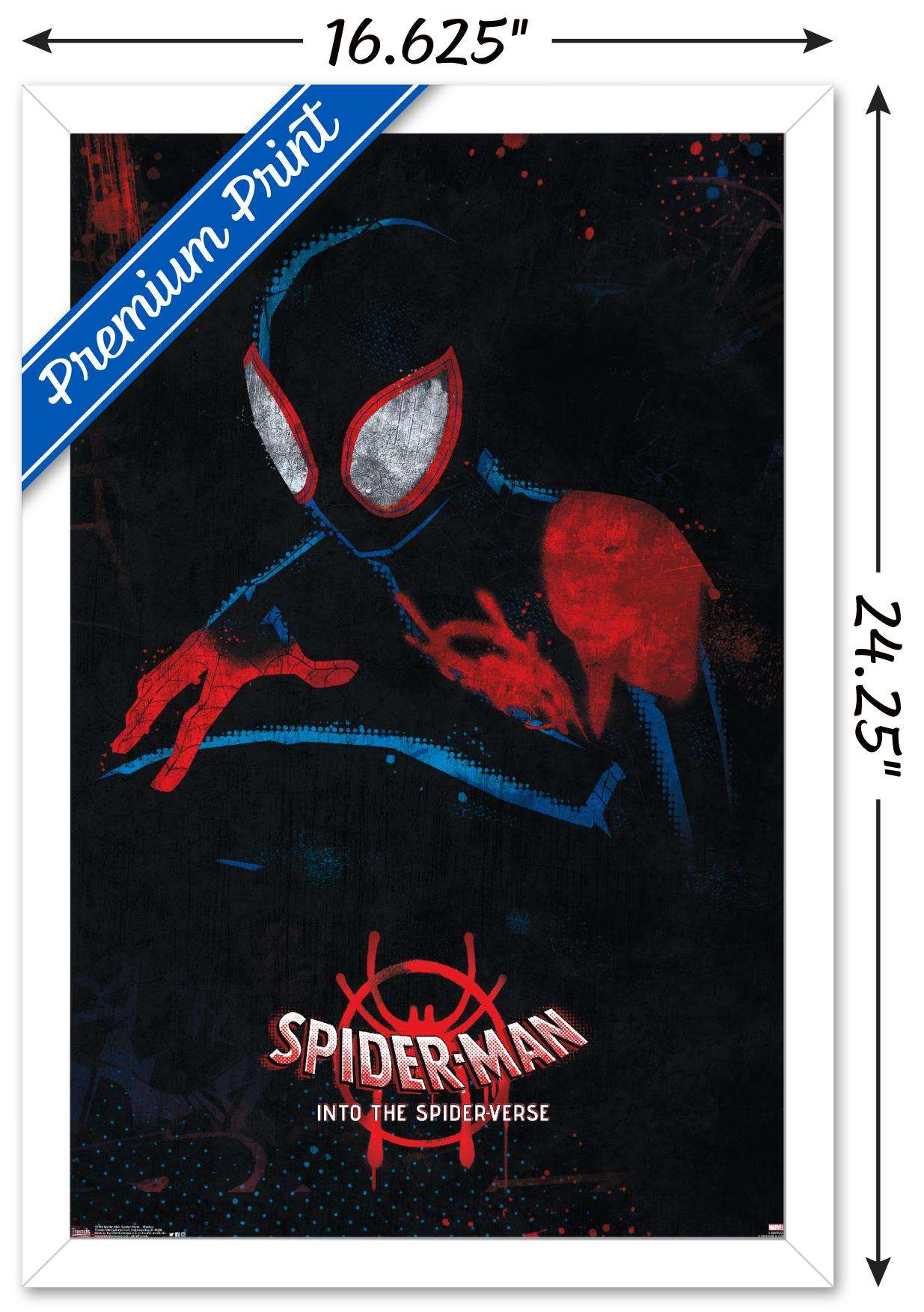 Marvel Spider-Man - Into The Spider-Verse - Shadow Wall Poster, 14.725" x 22.375", Framed