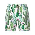 thumbnail image 4 of Lsque Mens Swim Trunks Cactus Plants1 Pattern - Bathing Suit Compression Liner - Beach Swim Shorts Swimwear - (S-3XL) - Stretch Quick Dry -Medium, 4 of 9