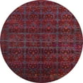 thumbnail image 1 of Ahgly Company Indoor Round Abstract Cranberry Red Abstract Area Rugs, 7' Round, 1 of 6