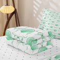 thumbnail image 5 of Manfei Green Ocean Shell Zipper Full Size Comforter Sets with Fitted Sheet and 2 Pillowcases,Kawaii Bowtie Zipper Bedding Set,Reversible,4 Pieces, 5 of 7