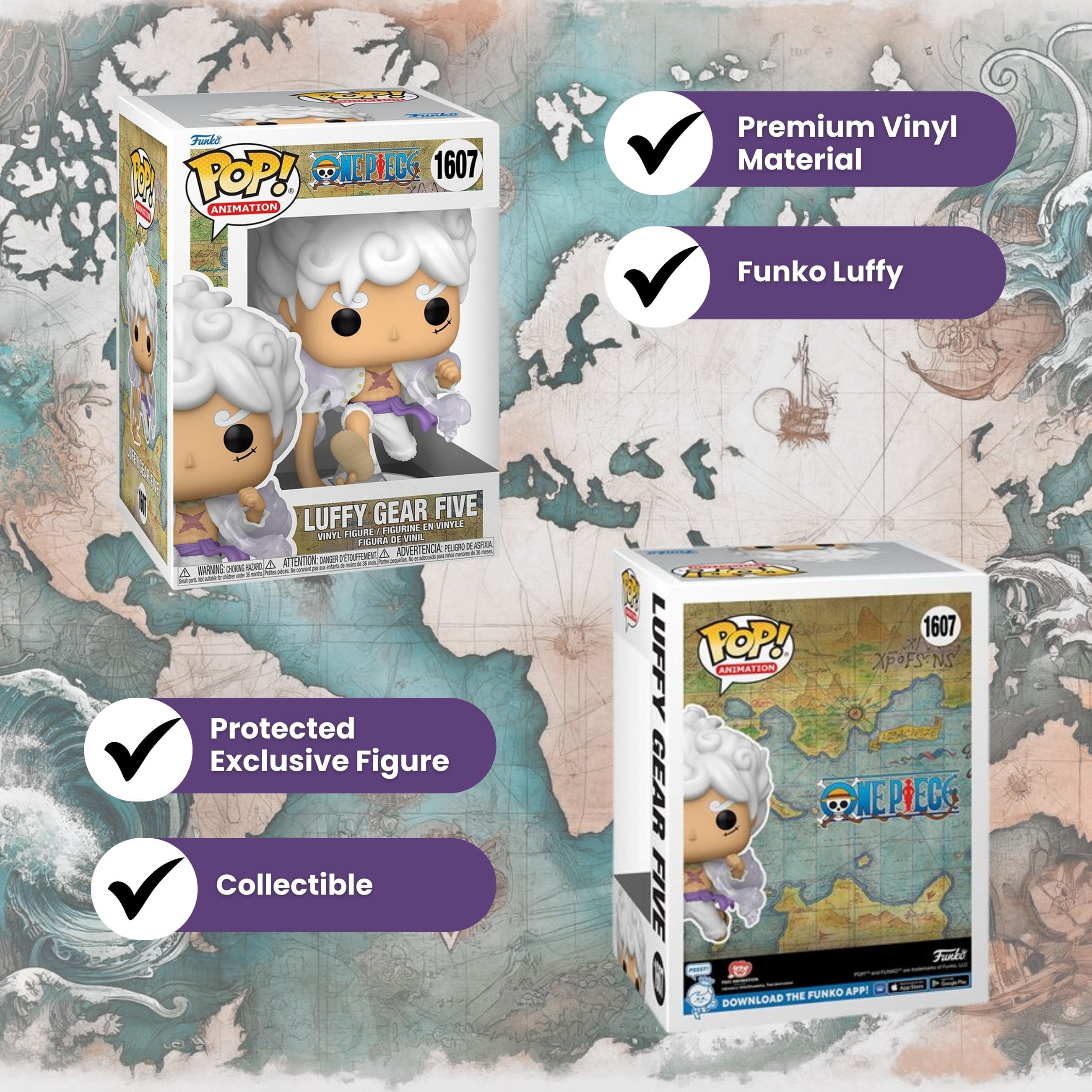 Funko Pop! Animation One Piece: Luffy Gear Five 1607 - Collectible Vinyl Figure with Box Protector