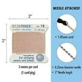 thumbnail image 3 of Griffin Nylon Bead Cord Perlseide – Light Pink Color – Size 16 (1.05mm) – 2 Meters per Card – Stainless Steel Needle Attached – for Knotting Pearls, Gemstones, Crystals and Beads, 3 of 5