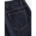 thumbnail image 5 of Womens Dark Wash Denim Mini Skirt, Y2K Style, A-Line Cut, Front Button Closure, 5 of 7