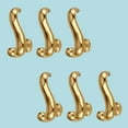thumbnail image 2 of Renovators Supply Robe and Towel Hooks, Bright Solid Brass Dolphin Coat Hooks, 2 x 0.63 x 3.25 in. Wall Mounted Hanger Heavy Duty Wall Organizer Bathroom Accessories Pack of 6, 2 of 2