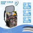 thumbnail image 6 of Travel Cooler Bag - Pioneer Flower Floral Print Pattern Camping Beer Cooler Backpack with Bottle Opener- Waterproof Insulated Picnic Backpacks - Cooler Bag for Beach, 6 of 6