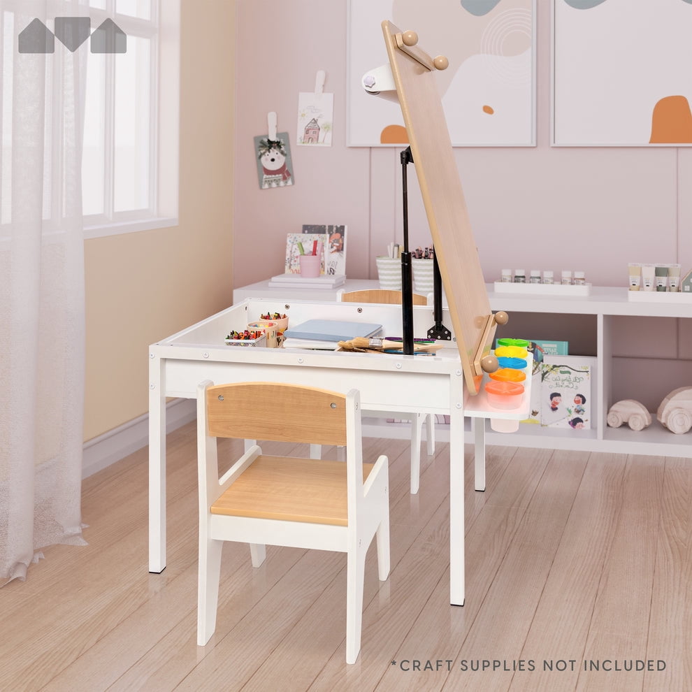 Milliard 2-in-1 Kids Convertible Art Table to Easel