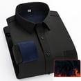 thumbnail image 1 of Blusa y camisa de manga larga con cuello vuelto para hombre, estilo informal de negocios, con cuello vuelto, tipo cárdigan, con bolsillo, blusa de poliéster con botones para hombre, 1 of 8