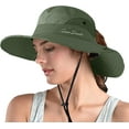 thumbnail image 1 of Women's Ponytail Safari Sun Hat,Wide Brim UV Protection Outdoor Bucket Hat,Foldable Beach Summer Fishing Hat, 1 of 5
