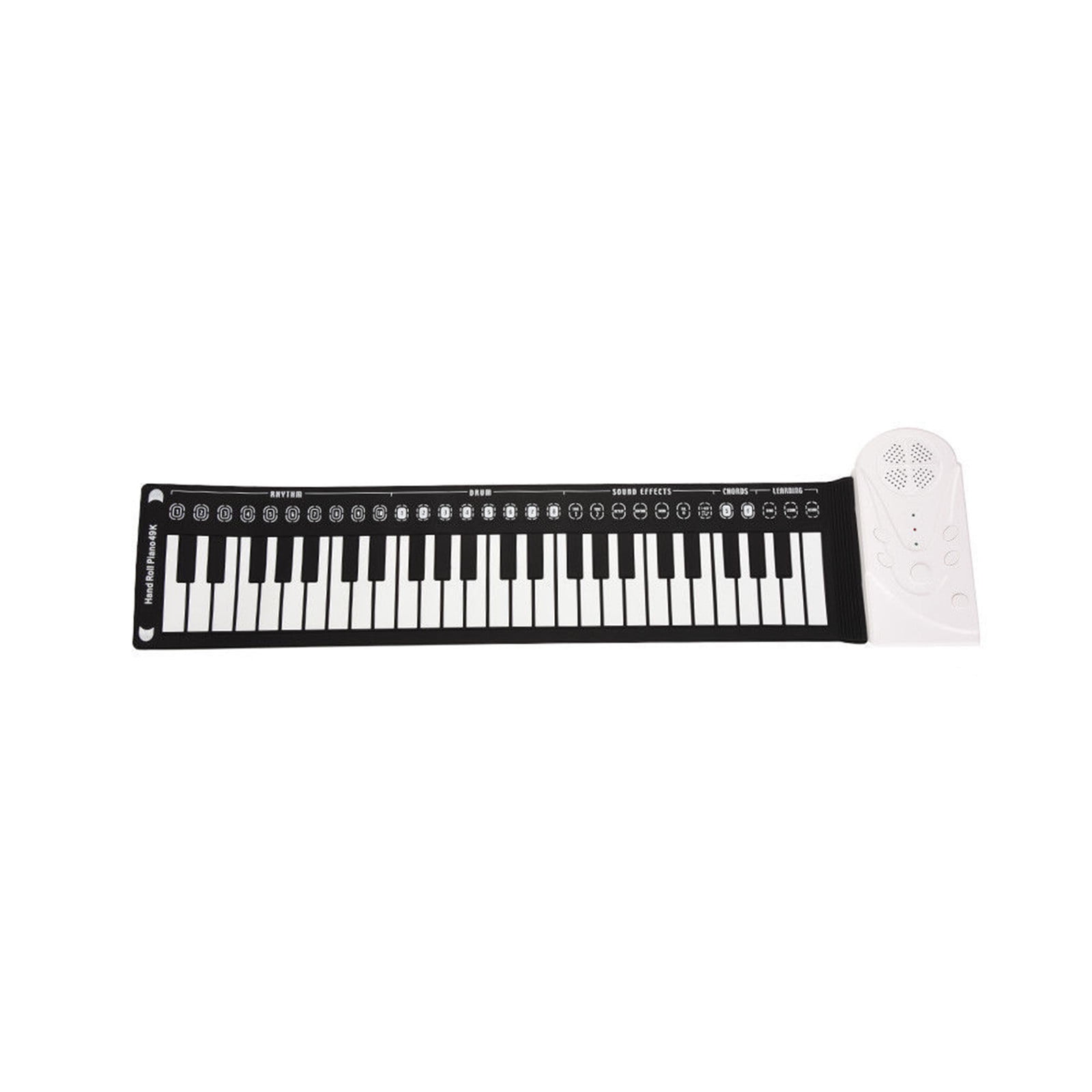 karymi Hand-Rolled Piano with Horn - Portable 49 Keys Organ Piano with Foldable Keyboard Instruments Educational People of All Ages Women Gifts Summer