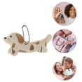 thumbnail image 4 of Unique Bargains 1 Pc Handbag Charm Dog Beaded Chain Handbag Accessories Brown Beige, 4 of 6