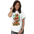 thumbnail image 5 of Christmas Teddy Bear Santa Claus Women's Graphic T Shirt Tees Brisco Brands S, 5 of 5