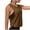 Brown, variant on Womens Tank Tops Ruched Cut Out Round Neck Sleeveless Yoga Crop Tops Casual Loose Summer Workout Tanks, Wine L