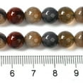 thumbnail image 5 of Dyed & Heated Natural Fire Crackle Agate Beads Strands Faceted Round Camel 8mm Hole: 1.2mm about 49pcs/strand 14.84''(37.7cm) Fire Crackle Agate, 5 of 5