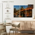 thumbnail image 5 of Elephant Stock New York Queensboro Bridge Wall Art - Horizontal Multi Panel Canvas - Living Room Wall Decor - Architecture Multi Panel - Orange And Brown Decor By Christian Heeb - 57" x 36", 5 of 8