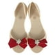 thumbnail image 1 of Bmisegm Ladies Summer Pearl Bow Jelly Beach Large Size Flat Transparent Sandals Single Shoes Sandals Women Summer Beige 7, 1 of 5