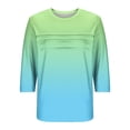 thumbnail image 4 of Neewe Womens Plus Size Tops 3/4 Sleeve Shirts Crewneck Pleated Blouses Dressy Casual Fashion Tunic Top (1X-5X), 4 of 5