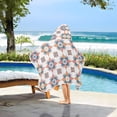 thumbnail image 3 of Yayeee Kids Hooded Towel with Hand Pockets Beach Soft Absorbent Bath Wrap 50 x 23.5 inch, Blue Abstract Pattern, 3 of 5