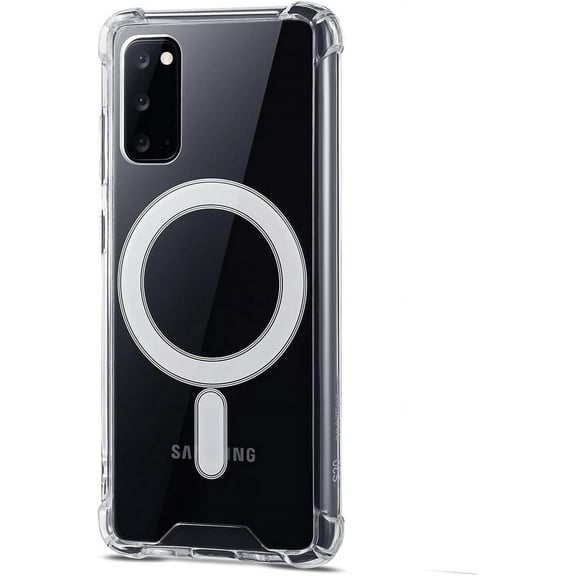 Galaxy S20  Plus Case Magnetic [Support Magsafe Charger] Wireless Anti-Scratch Shockproof Transparent Full Camera Protection Slim Thin Phone Cover Case for Samsung Galaxy S20  Plus-Clear