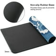 thumbnail image 4 of Blue and White Japanese Wave Mouse Pad - Large XXL Long Mousepad, Extended XL Desk Mat, Non-Slip Rubber Base, Stitched Edges, Ideal for Gaming, Office, 4 of 6