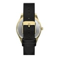 thumbnail image 3 of Folio Women's Watch Gift Set: Gold Round Case, Gold Sunray Dial and Black Faux Leather Strap, 3 of 5