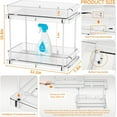 thumbnail image 3 of 2 Pack Bathroom Cabinet Organizers and Storage with Track,Clear Acrylic Under the Sink Organizer for Cupboard,Vanity Countertop Storage Bins,Plastic 2 Tier Pull Out Drawer for Makeup,Medicine, 3 of 9