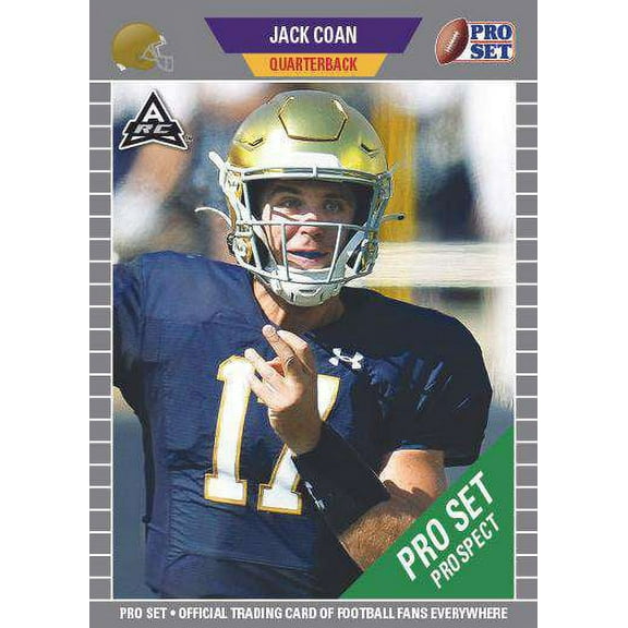 Leaf 2021 Pro Set Prospect Football   Jack Coan Trading Card (ARC Amateur Rookie Card)