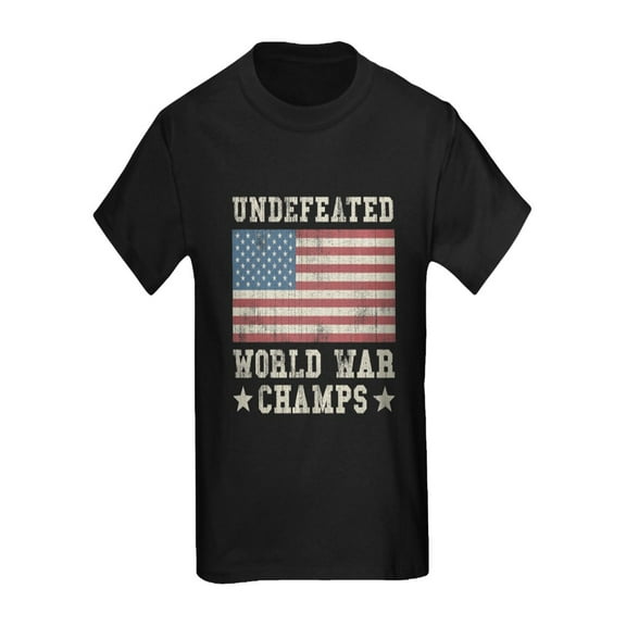 CafePress - Undefeated World War Champs Kids Dark T Shirt - Kids Dark T-Shirt