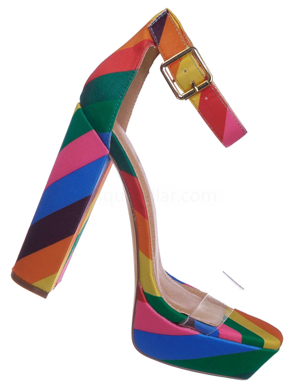 rainbow clear sandals