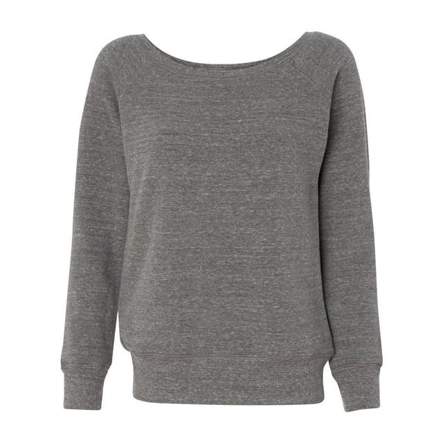 Bella Canvas Sponge Fleece Wide Neck Sweatshirt 7501, 2XL, Grey Triblend