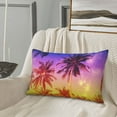 thumbnail image 5 of Zufioo Palm Trees at Sunset Print Double-sided Plush Pillow Cover,Decorative Pillow Protector without Pillow Core, Suitable for Sofa, Bedroom, Car-20"x30", 5 of 6