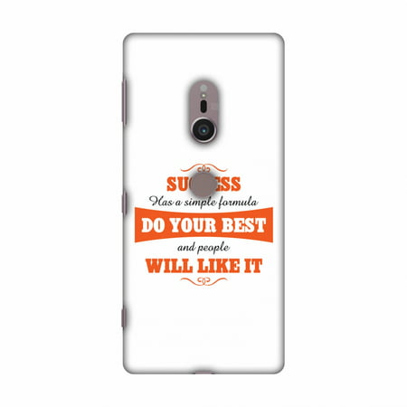 Sony Xperia XZ2 Case - Success Do Your Best, Hard Plastic Back Cover, Slim Profile Cute Printed Designer Snap on Case with Screen Cleaning
