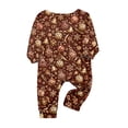 thumbnail image 5 of Wuceii Matching Family Christmas Pajamas Sets - Seasonal Brown Bells & Baubles Print Long Sleeve Tops+Pants Sleepwear, Christmas Eve Sleepover Outfits Matching Pajamas for Holiday for 12 Months Pjs, 5 of 5