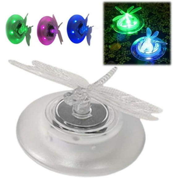2pcs Solar Float Led Lamp,Pool Pond Floating Lamp,Waterproof Dragonfly Light Solar Lights for Pool Pond Garden Decoration,Outdoor Garden Pond Water Light for Decorating Garden,Swimming Pool
