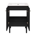 thumbnail image 6 of Bron 24" Freestanding Bathroom Vanity in Black Oak with 3-Hole Widespread Sink Top, 6 of 7