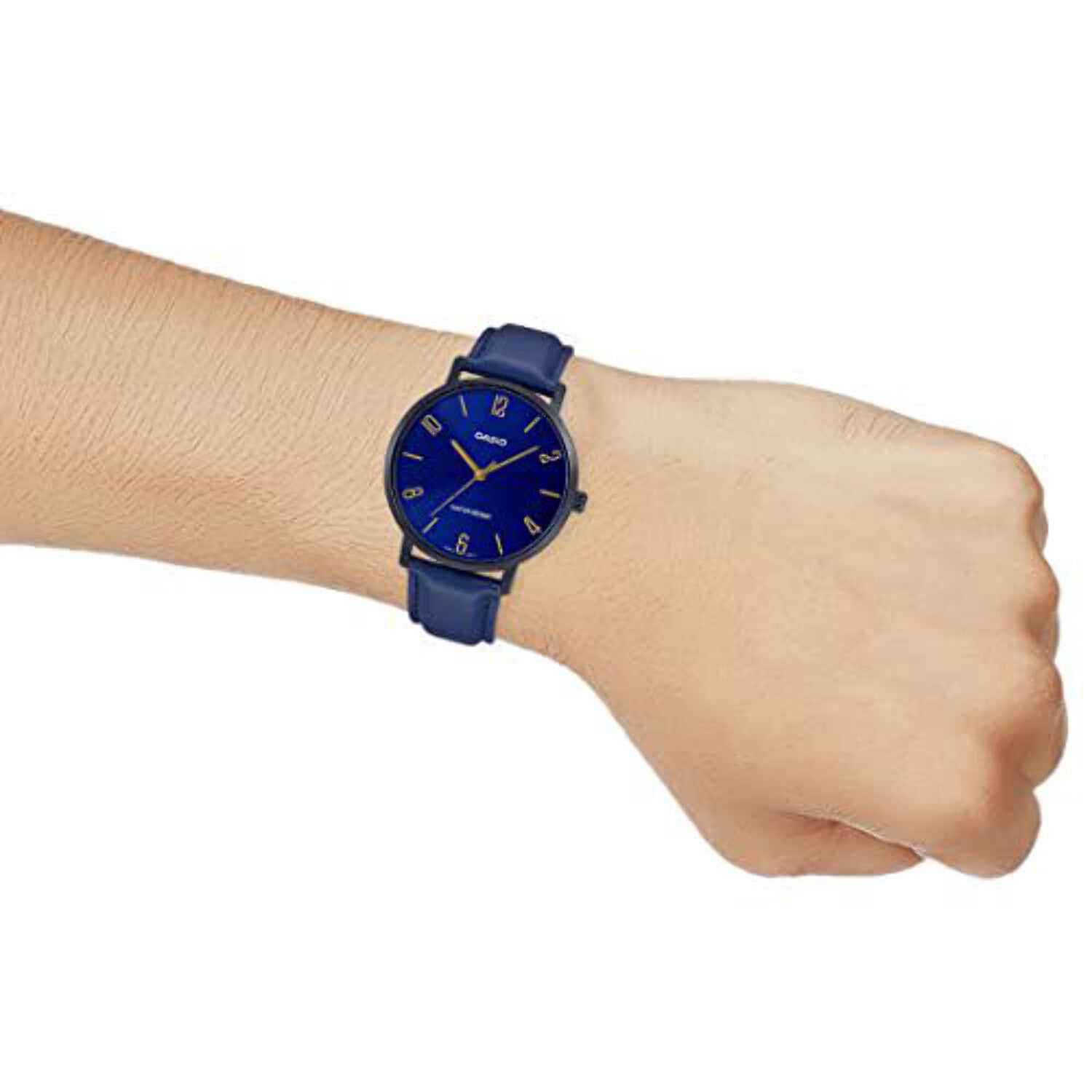 Casio Analog Blue Dial Men's Watch-MTP-VT01BL-2BUDF