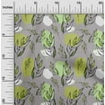 thumbnail image 2 of oneOone Cotton Poplin Gray2 Fabric Leaves Fabric For Sewing Printed Craft Fabric By The Yard 56 Inch Wide, 2 of 6