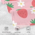 thumbnail image 4 of SKYSONIC 16"x28" Face Hand Towel Set, Strawberry Pattern Red Flower Love Cotton Washcloths, Quick-Dry Highly Absorbent Bath Towels 2 PCS for Bathroom Ktichen Travel SPA Gym, 4 of 7