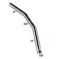 thumbnail image 4 of Krator Motorcycle Handlebar 7/8" Chrome Zero Drag Bar Style Bobber Cruiser Cafe Racer Compatible with Suzuki TL TL1000R TL000S R S, 4 of 4