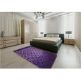 thumbnail image 5 of Ahgly Company Machine Washable Indoor Square Transitional Dark Purple Area Rugs, 4' Square, 5 of 7