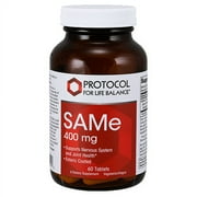 Protocol SAMe 400mg - Mood Support, Nervous System, Brain, and Joint Health Supplement - 60 Tabs