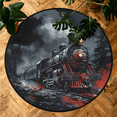thumbnail image 7 of CURLYOOT Round Rug 3ft Steam Engine Old Train Area Rug, Washable Circle Mat Non Slip Floor Carpet Mat, Soft Indoor Rugs for Entryway Living Room Dining Room Bedroom, 7 of 7