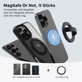 thumbnail image 4 of MyBat Pro Magnetic Silicone Ring Grip Phone Holder, Compatible with MagSafe for iPhone 16/15/14/13/12 Series - Black, 4 of 6