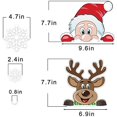 thumbnail image 3 of CPDD Christmas Window Clings, Xmas Window Sticker Snowflakes Santa Claus Reindeer Decals for Holiday Decoration,208PCS Style1 -, 3 of 7