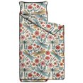 thumbnail image 2 of Pioneer Flower Floral Print Pattern Toddler Nap Mat for Teens Preschool Daycare, Teens Sleeping Mat Bag, Toddler Sleeping Bag with Pillow, 2 of 6