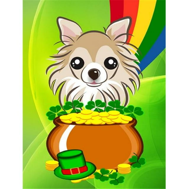 Chihuahua Drapeau de la Saint-Patrick Jardin